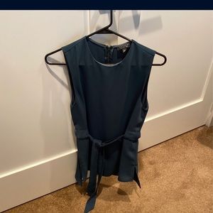 Emerald green top shop sleeveless blouse size 6